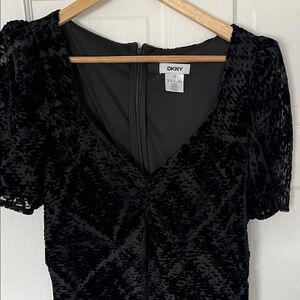 DKNY Elegant Black Midi Dress